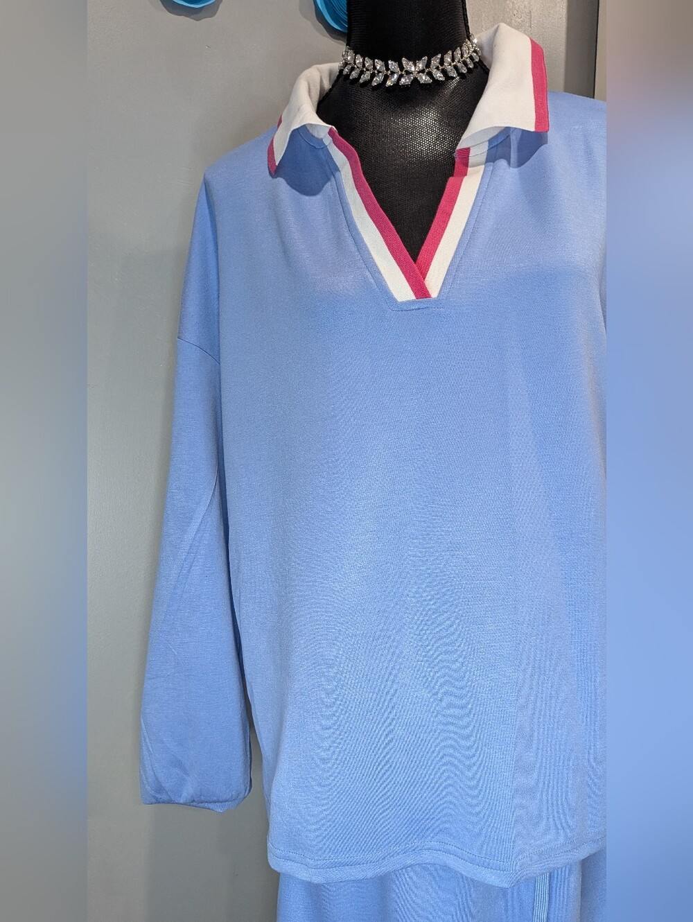 Skirt And Long Sleeve Top Sporty Set - Picture 3 of 6